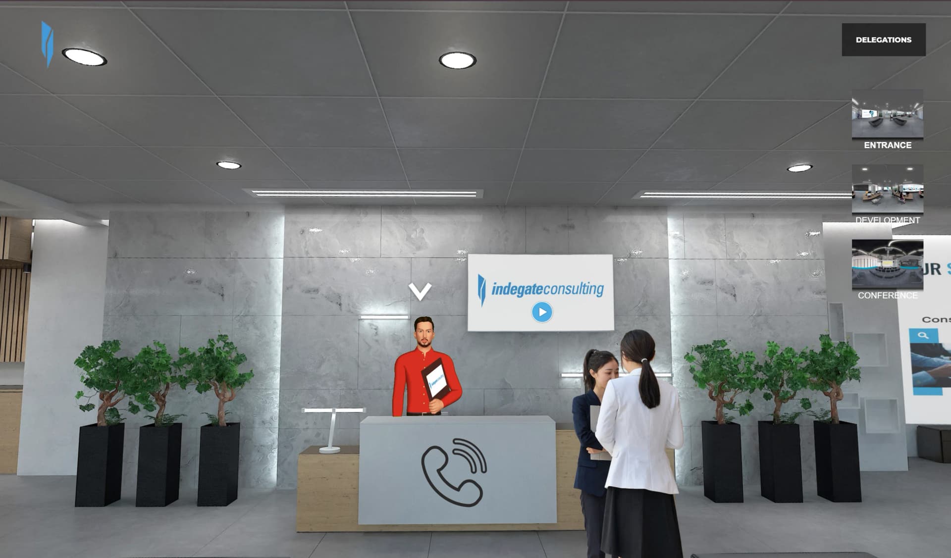 Visite virtuelle de Hall d'Entrée